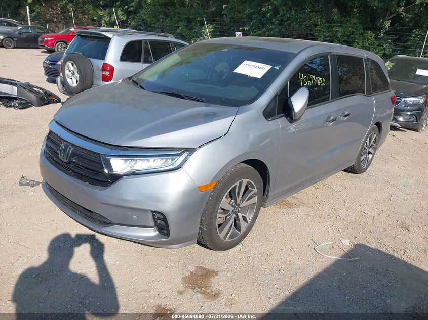 Vin: 5fnrl6h85mb033028, lot: 46193508, honda odyssey touring 20212