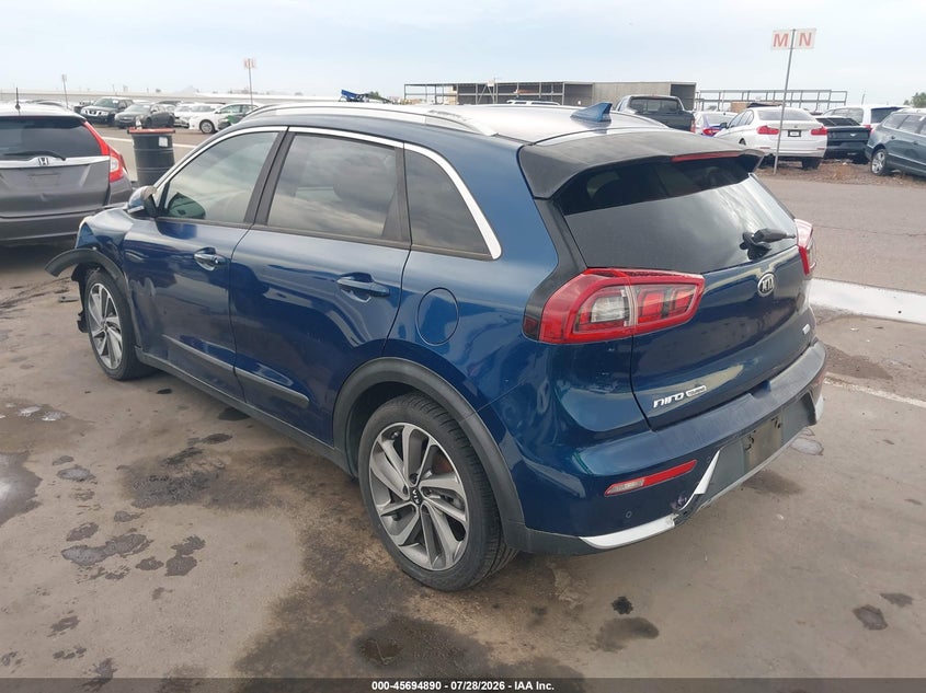 Vin: kndce3lc1h5047039, lot: 46193518, kia niro touring 20173