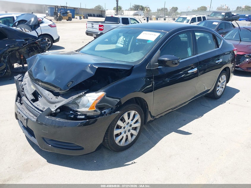 2014 Nissan Sentra, Удар спереду, IAAI, VIN 3N1AB7AP2EL690687 — фото 2