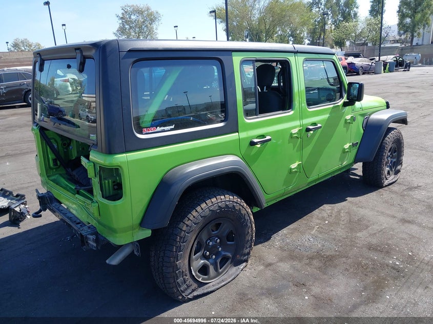 Vin: 1c4pjxdgxsw548454, lot: 46193624, jeep wrangler 4-door sport 4x4 20254