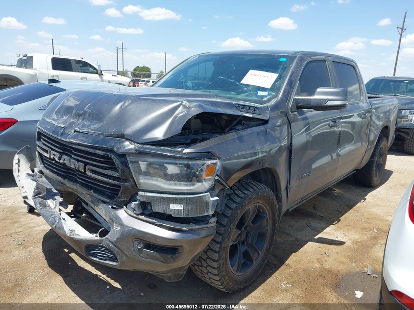 Vin: 1c6srfft9ln289655, lot: 46193640, ram 1500 lone star  4x4 5'7 box 20202