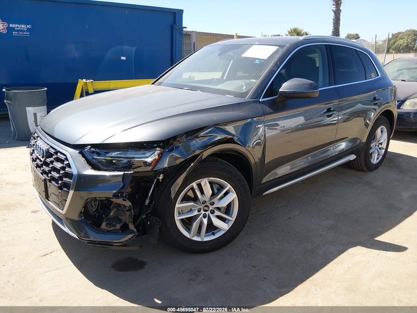 Vin: wa1gaafyxn2017621, lot: 46193675, audi q5 premium 45 tfsi s line quattro s tronic 20222
