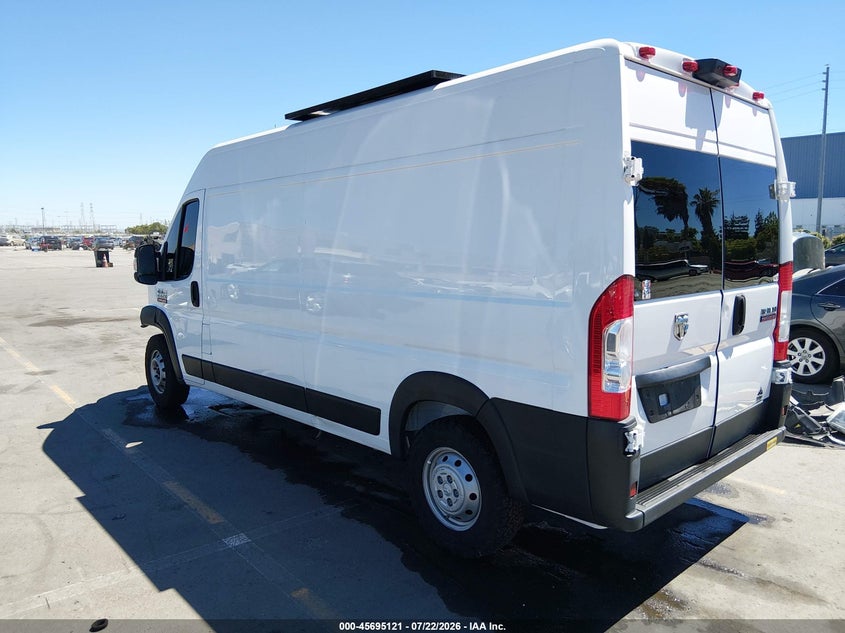 Vin: 3c6lrvdg5me527673, lot: 46193749, ram promaster 2500 high roof 159 wb 20213