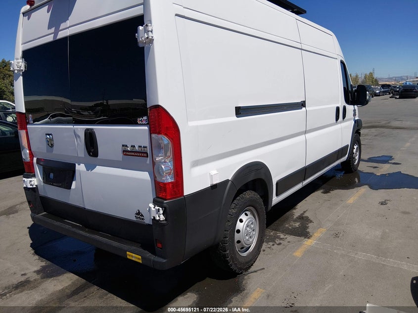 Vin: 3c6lrvdg5me527673, lot: 46193749, ram promaster 2500 high roof 159 wb 20214