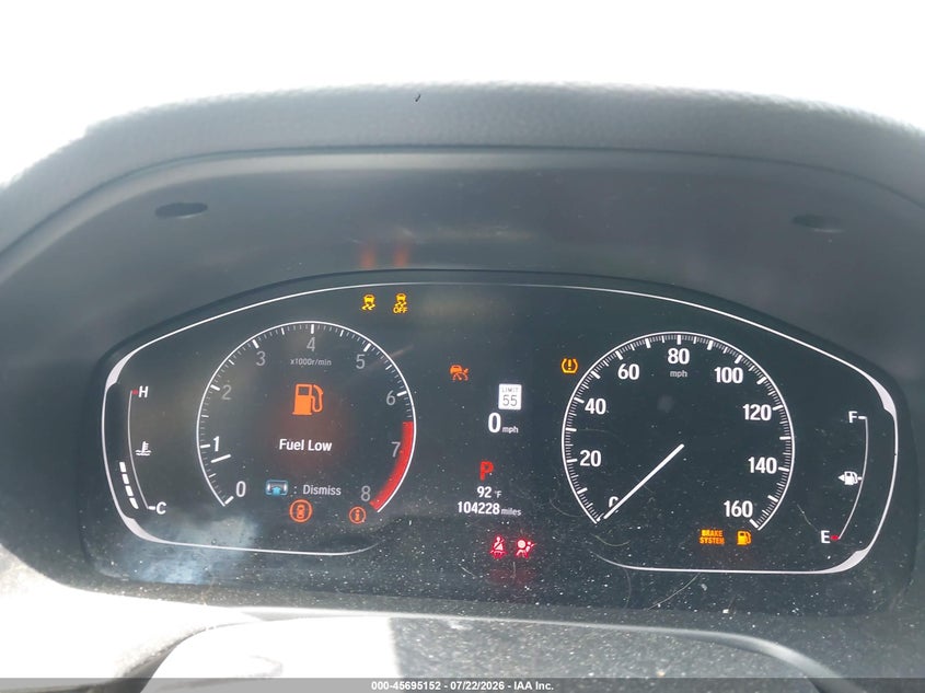 2022 HONDA ACCORD auction photo 7