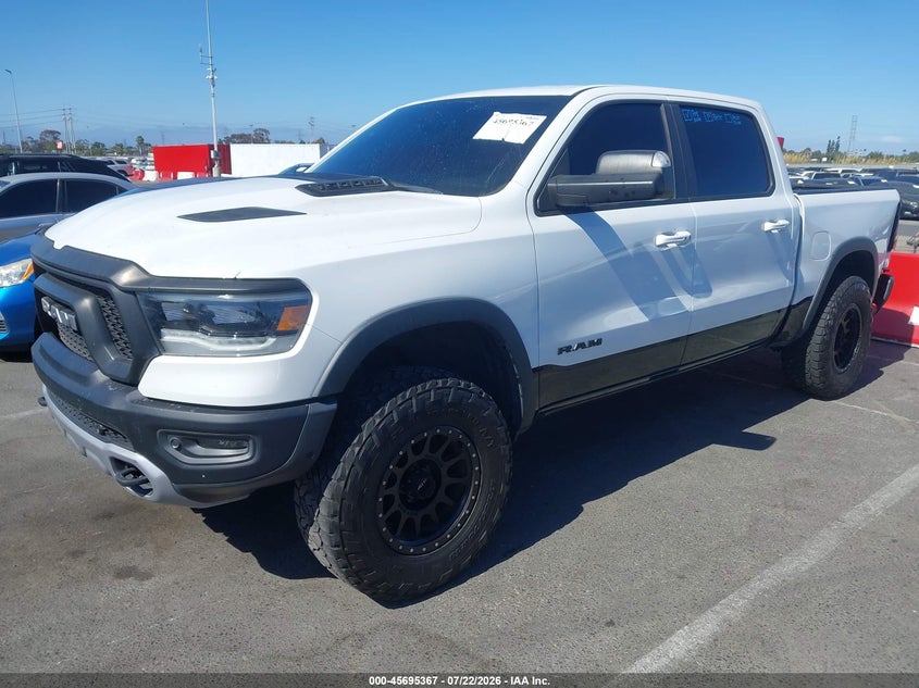 Vin: 1c6srflt2ln214834, lot: 46193995, ram 1500 rebel  4x4 5'7 box 20202