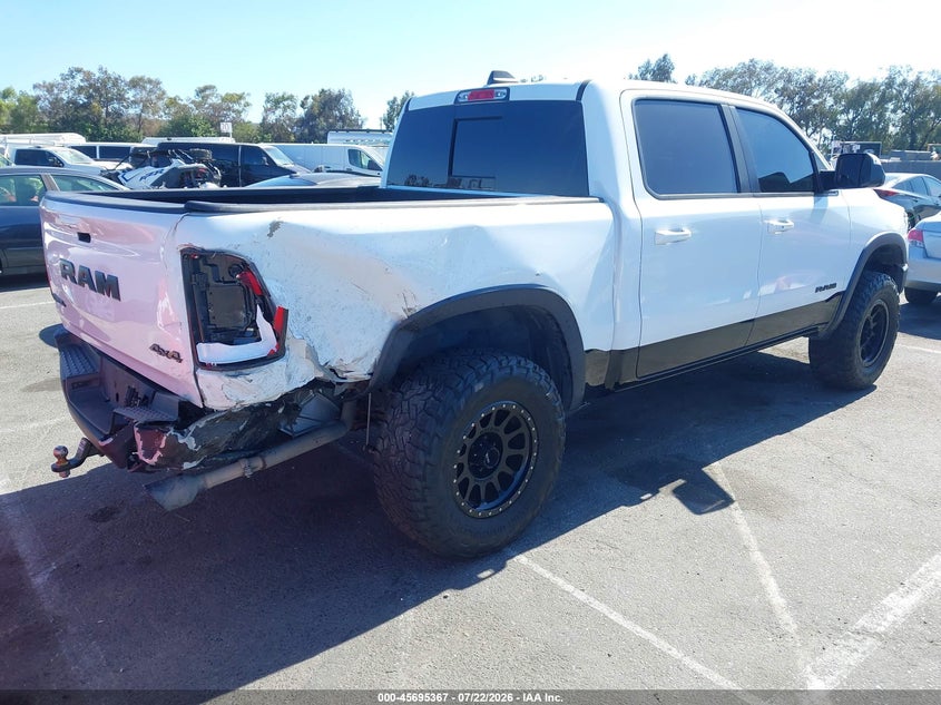 Vin: 1c6srflt2ln214834, lot: 46193995, ram 1500 rebel  4x4 5'7 box 20204