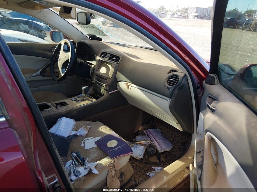 LEXUS IS 250 2011 VIN JTHBF5C24B5143815