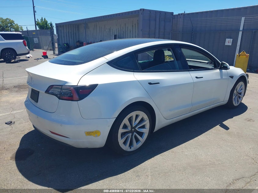 Vin: 5yj3e1ea0nf293493, lot: 46194243, tesla model 3 rear-wheel drive 20224