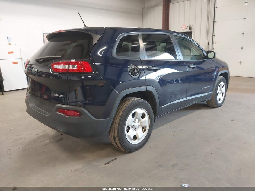 Vin: 1c4pjmab7gw337372, lot: 46194357, jeep cherokee sport 20164