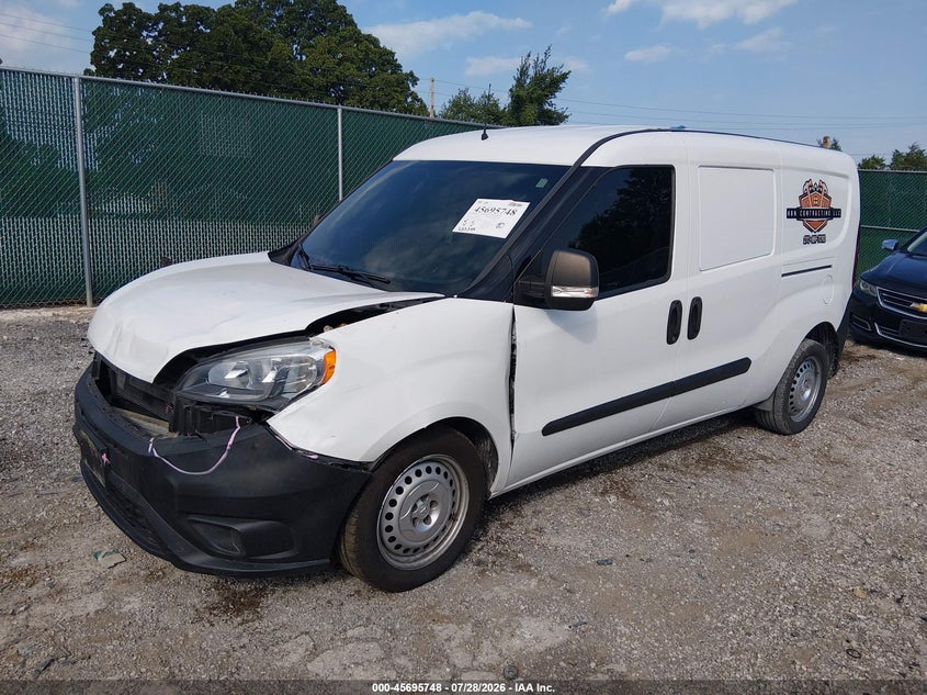 Vin: zfberfabxh6e24430, lot: 46194376, ram promaster city tradesman 20172