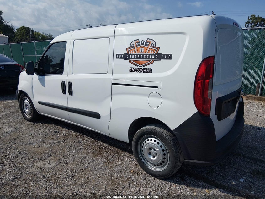 Vin: zfberfabxh6e24430, lot: 46194376, ram promaster city tradesman 20173