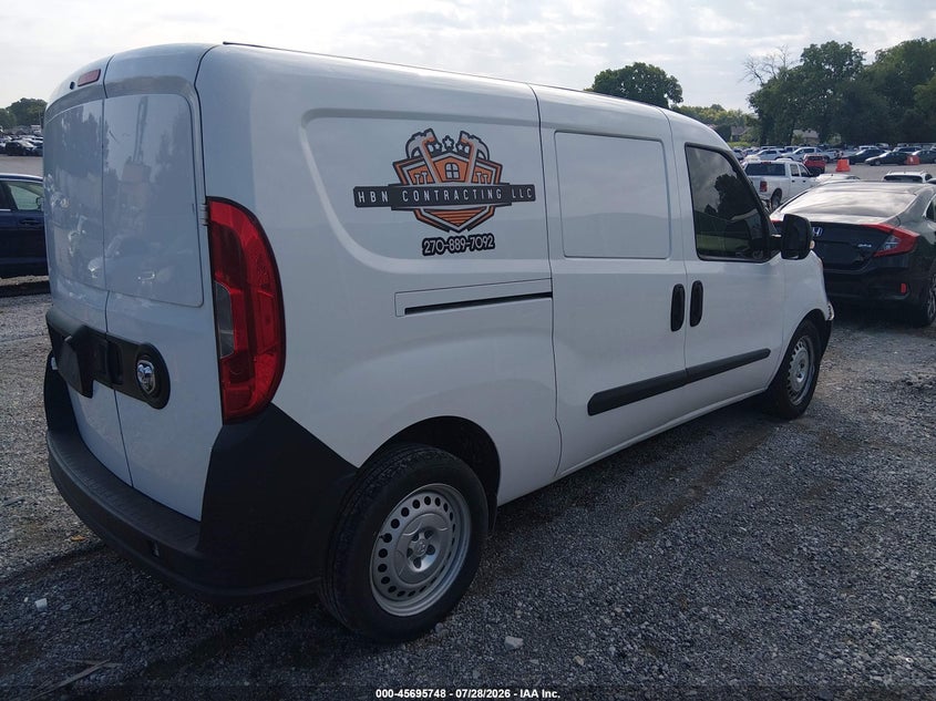 Vin: zfberfabxh6e24430, lot: 46194376, ram promaster city tradesman 20174