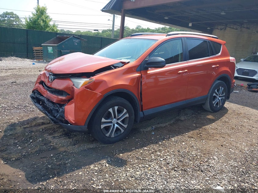Vin: jtmbfrev5gd196679, lot: 46194377, toyota rav4 le 20162