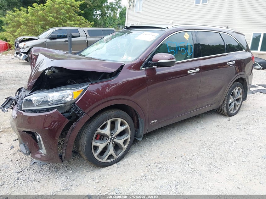 Vin: 5xypkda57kg522759, lot: 46194378, kia sorento 3.3l sx 20192