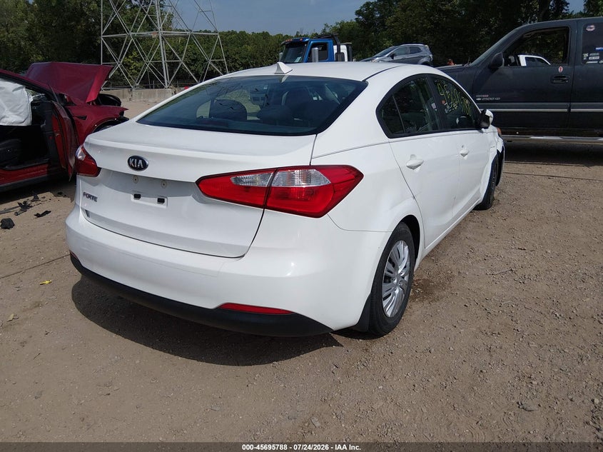 Vin: knafk4a63g5552312, lot: 46194416, kia forte lx 20164
