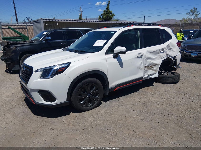 Vin: jf2skajc9nh407620, lot: 46194500, subaru forester sport 20222