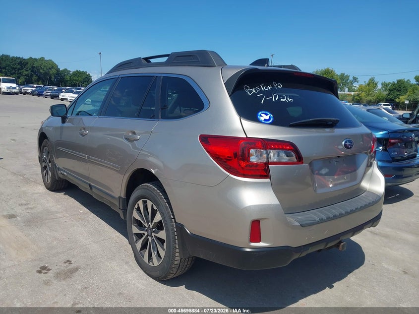 Vin: 4s4bsencxg3334804, lot: 46194512, subaru outback 3.6r limited 20163