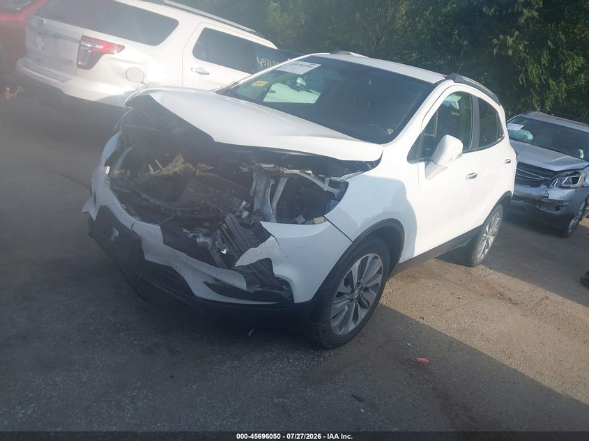 Vin: kl4cjasb0jb567405, lot: 46194678, buick encore preferred 20182
