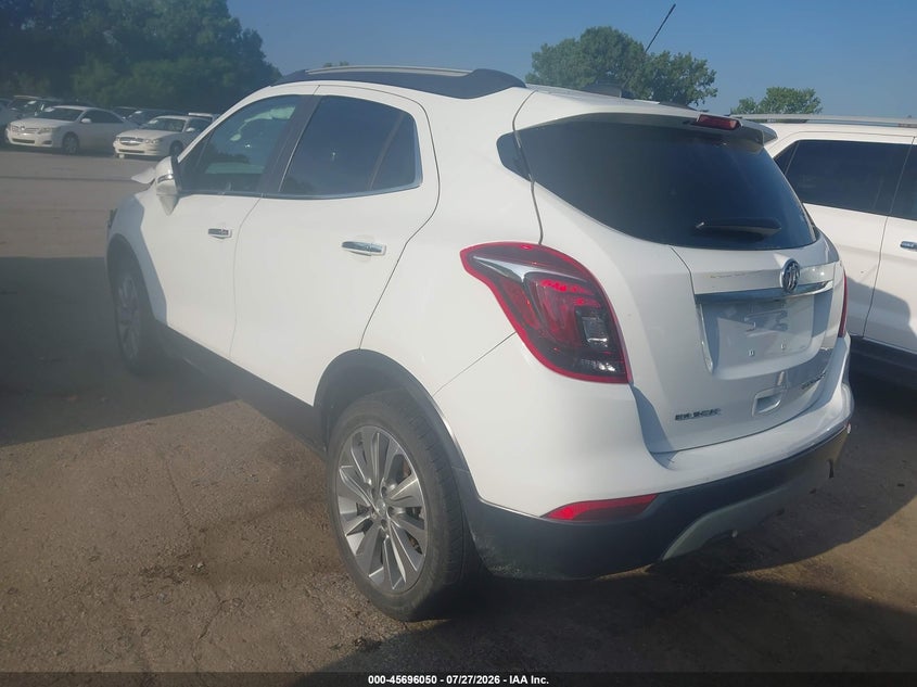 Vin: kl4cjasb0jb567405, lot: 46194678, buick encore preferred 20183