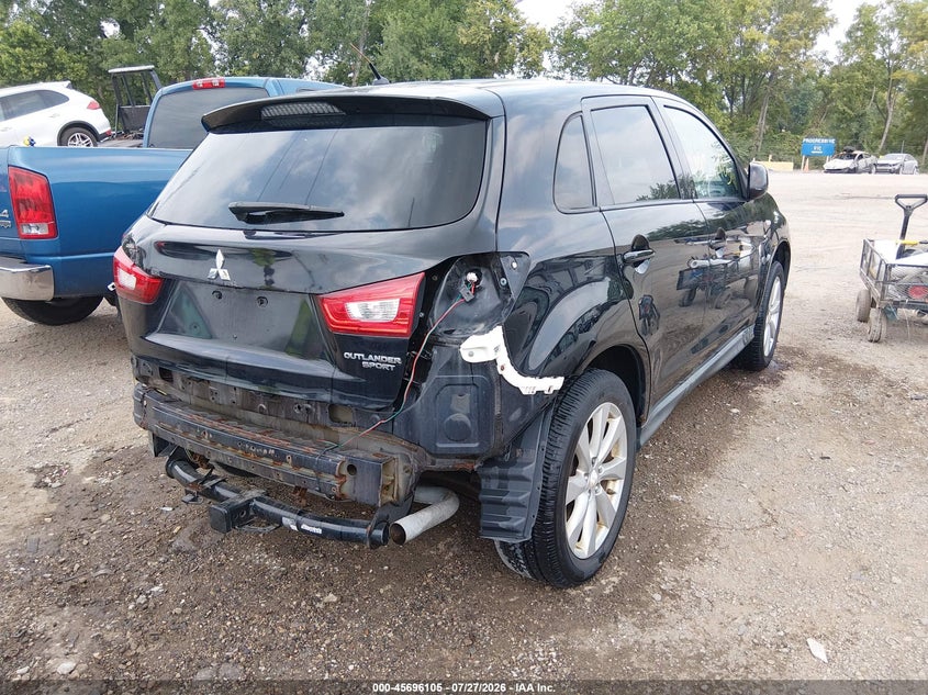 Vin: 4a4ap3au0de011150, lot: 46194733, mitsubishi outlander sport es 20134