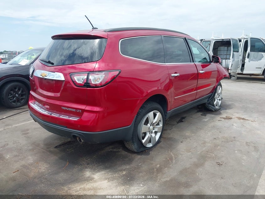 Vin: 1gnkrlkd8dj100774, lot: 46194808, chevrolet traverse ltz 20134