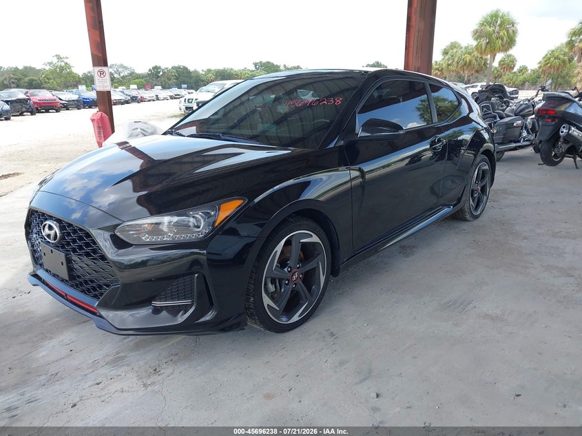 Vin: kmhth6abxlu021424, lot: 46194865, hyundai veloster turbo 20202