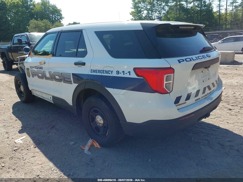 Vin: 1fm5k8ab8mgc24110, lot: 46195044, ford police interceptor utility 20213