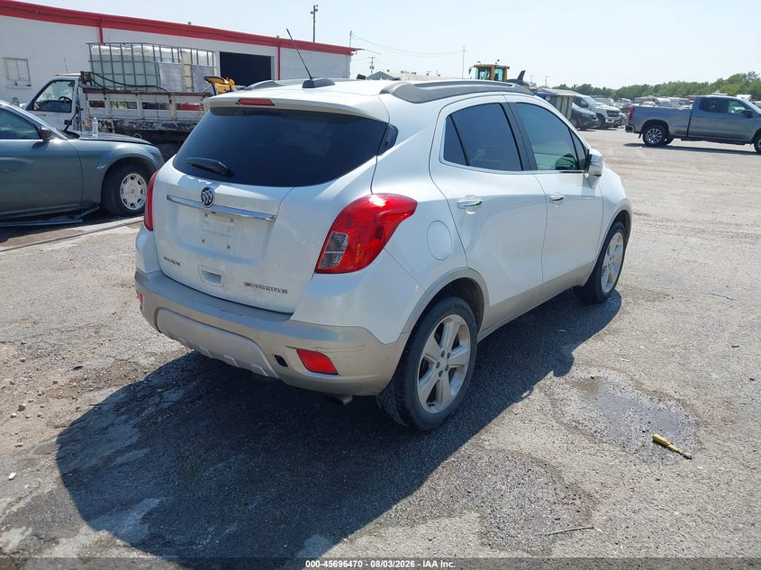 Vin: kl4cjcsb5fb075293, lot: 46195098, buick encore leather 20154