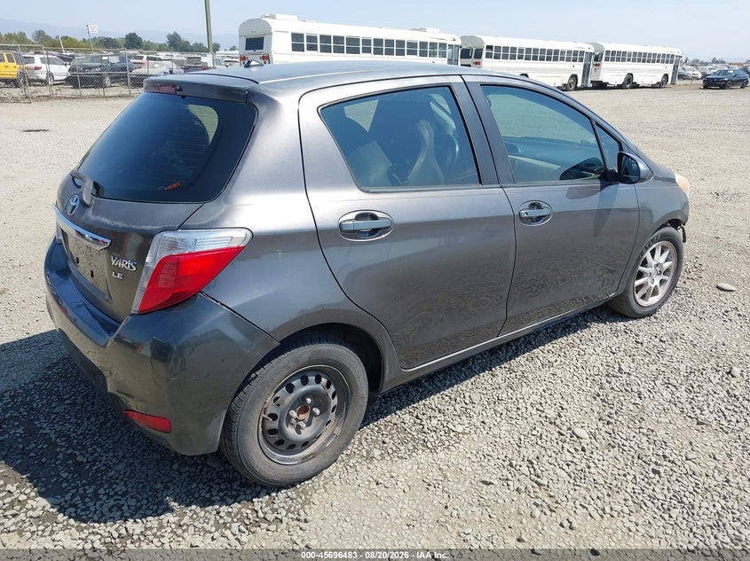 Vin: jtdktud39cd503275, lot: 46195111, toyota yaris le 20124