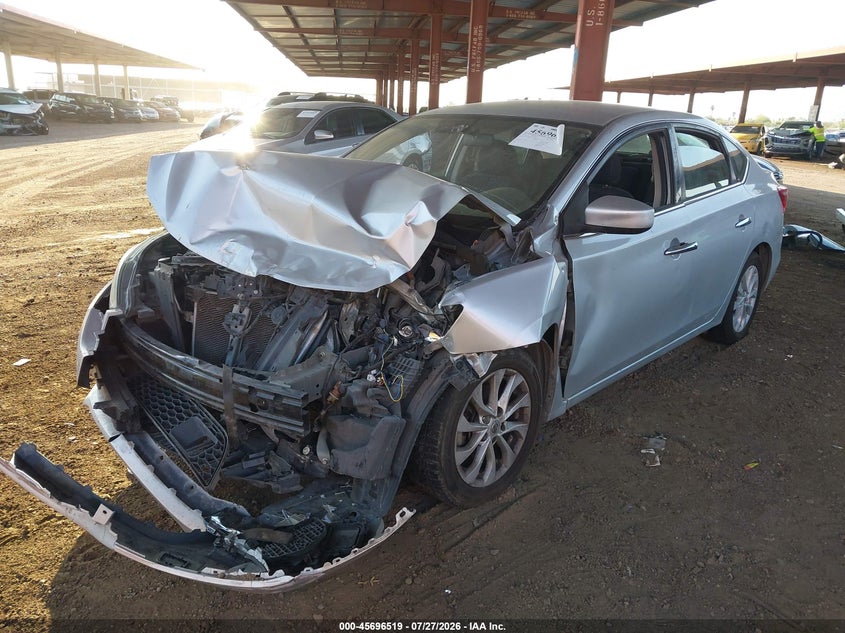 2019 Nissan Sentra, Удар спереду, IAAI, VIN 3N1AB7AP1KY417030 — фото 2