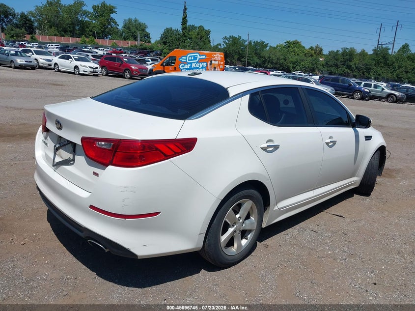 Vin: knagm4a70f5606297, lot: 46195373, kia optima lx 20154