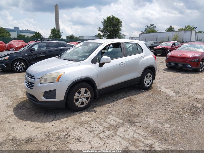 Vin: kl7cjksb5fb071953, lot: 46195428, chevrolet trax 1ls 20152