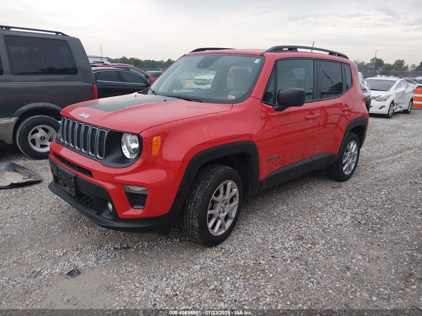 Vin: zacnjdb12npn48516, lot: 46195530, jeep renegade latitude 4x4 20222