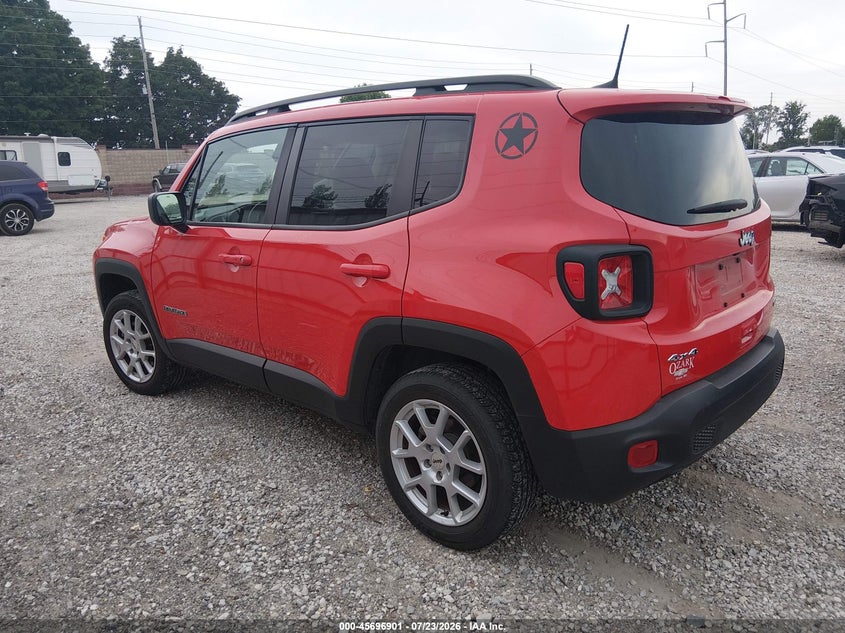 Vin: zacnjdb12npn48516, lot: 46195530, jeep renegade latitude 4x4 20223