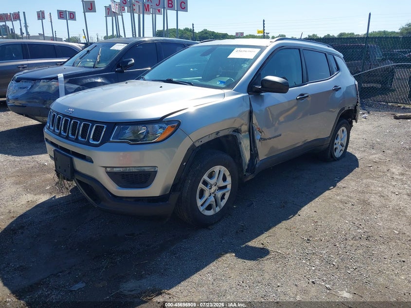 Vin: 3c4njdab4jt177004, lot: 46195537, jeep compass sport 4x4 20182