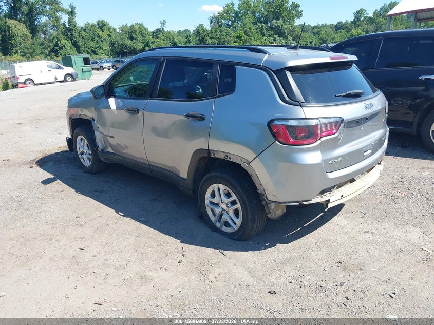 Vin: 3c4njdab4jt177004, lot: 46195537, jeep compass sport 4x4 20183