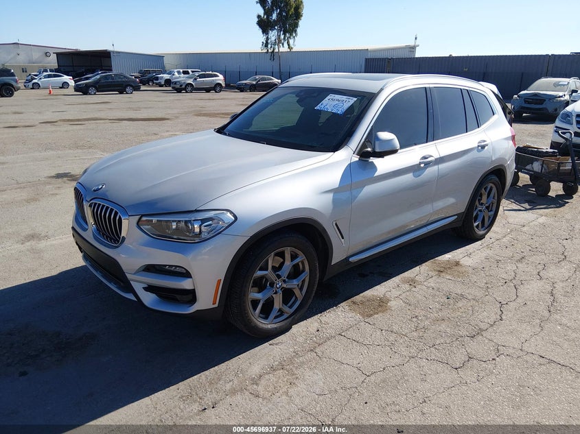 Vin: 5uxty3c09llu72248, lot: 46195565, bmw x3 sdrive30i 20202