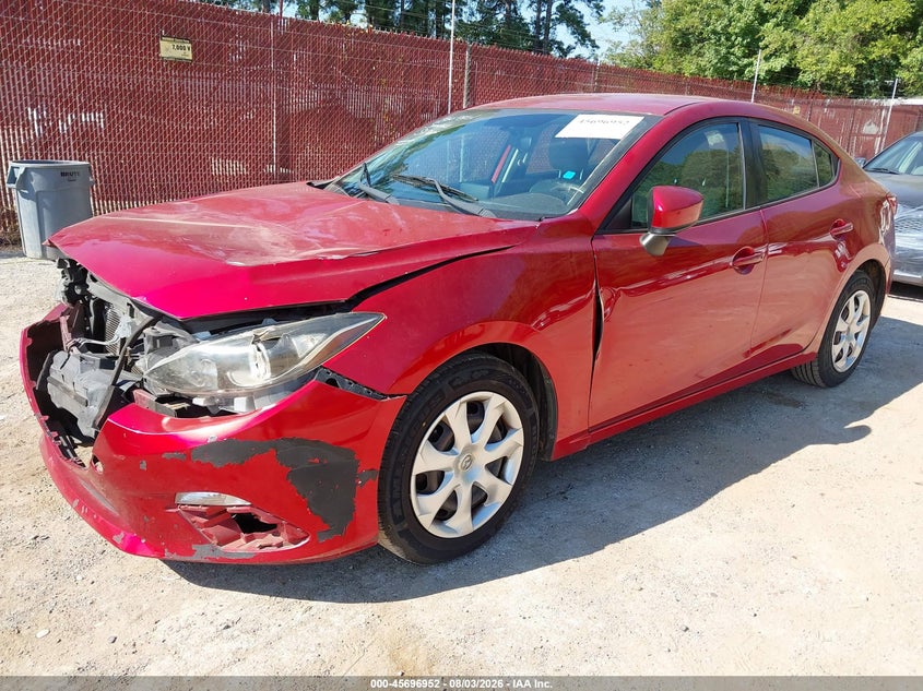 Vin: 3mzbm1t78gm274224, lot: 46195580, mazda mazda3 i sport 20162