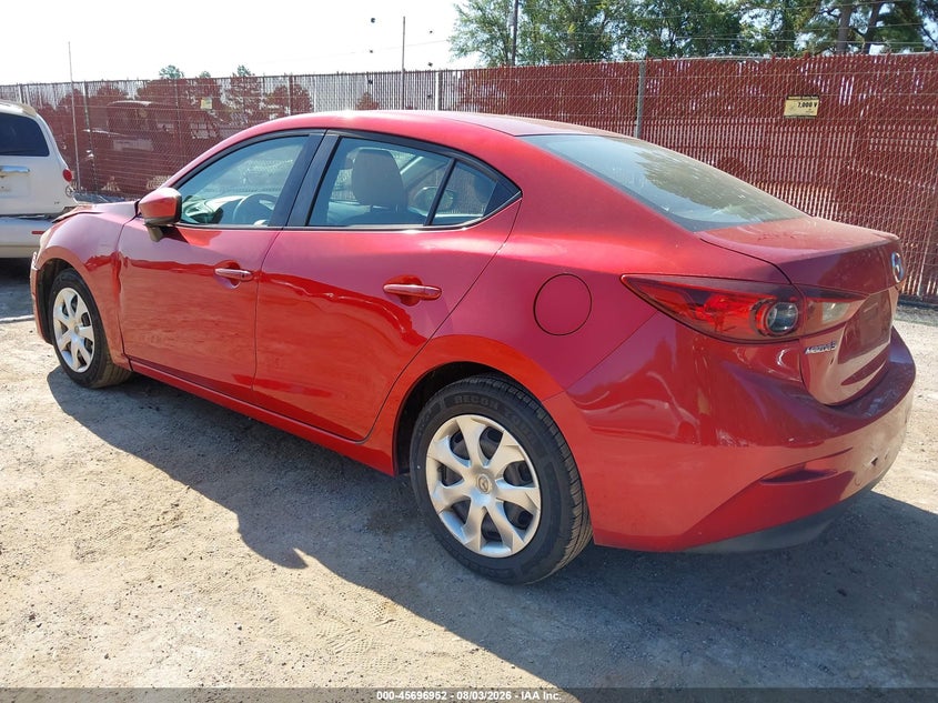 Vin: 3mzbm1t78gm274224, lot: 46195580, mazda mazda3 i sport 20163