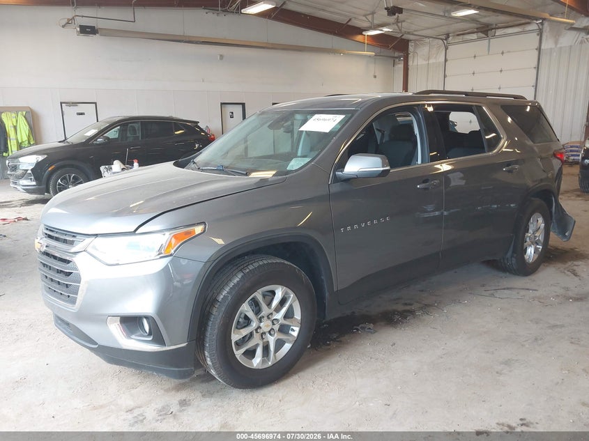 Vin: 1gnergkw8mj176453, lot: 46195602, chevrolet traverse fwd lt cloth 20212