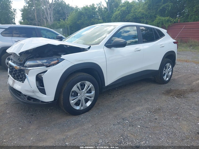 Vin: kl77lfep8sc118052, lot: 46195614, chevrolet trax fwd ls 20252