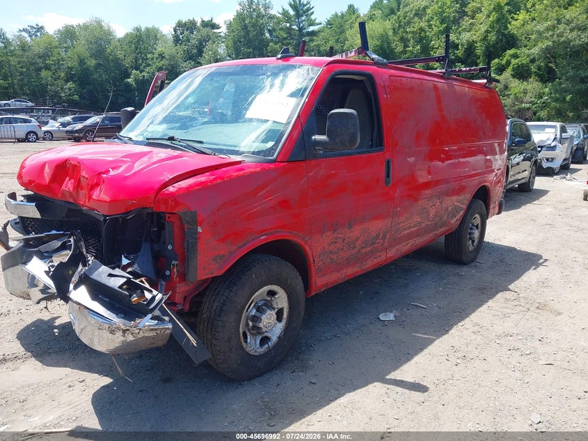 Vin: 1gcwgafp2m1300834, lot: 46195620, chevrolet express cargo rwd 2500 regular wheelbase wt 20212