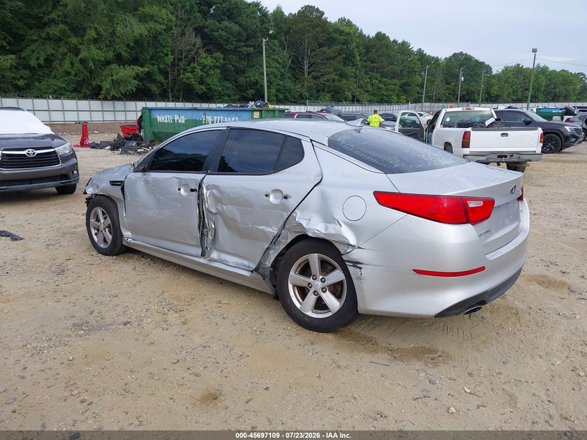 Vin: 5xxgm4a71eg295203, lot: 46195737, kia optima lx 20143