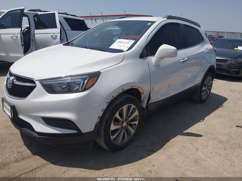 Vin: kl4cjasb8kb835182, lot: 46195849, buick encore fwd preferred 20192