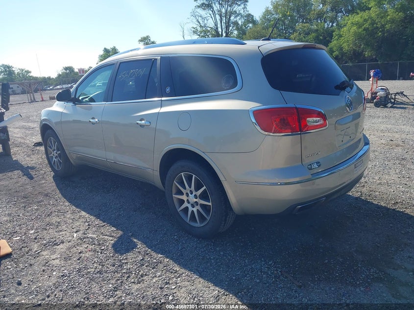 Vin: 5gakrbkd0fj275494, lot: 46195929, buick enclave leather 20153
