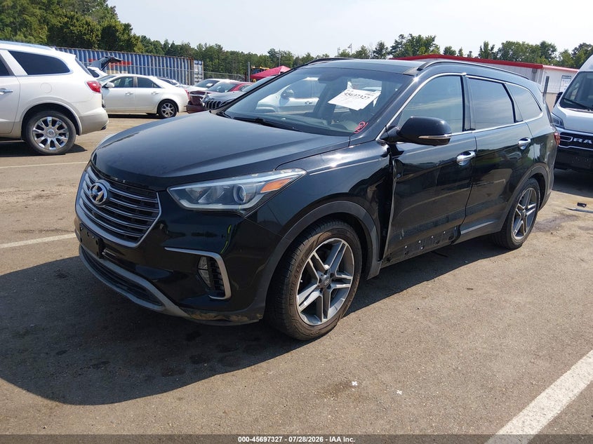 Vin: km8sr4hf7ju279757, lot: 46195954, hyundai santa fe se ultimate 20182
