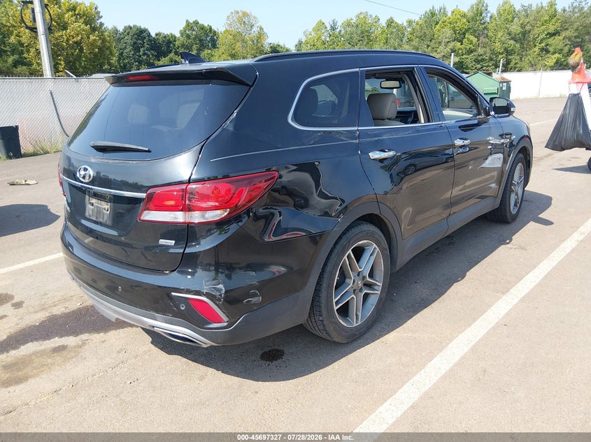 Vin: km8sr4hf7ju279757, lot: 46195954, hyundai santa fe se ultimate 20184