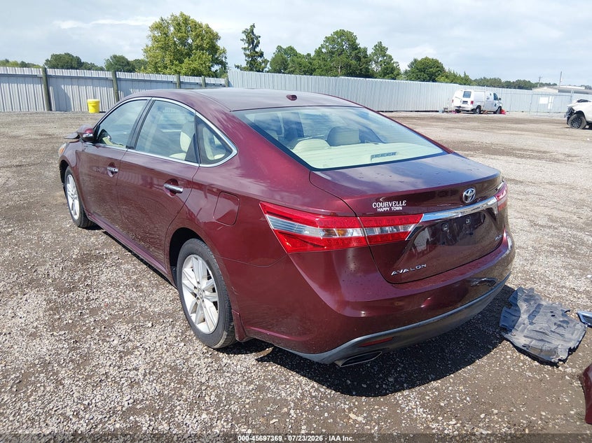 Vin: 4t1bk1eb7fu140272, lot: 46195997, toyota avalon xle 20153