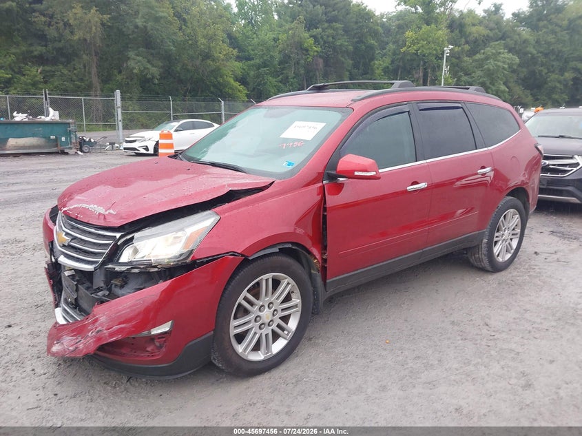 Vin: 1gnkrgkd0ej214342, lot: 46196084, chevrolet traverse lt 20142